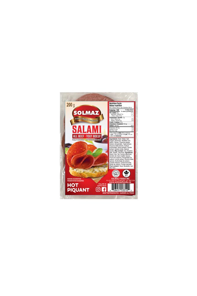 ALL BEEF SALAMI SLICED HOT