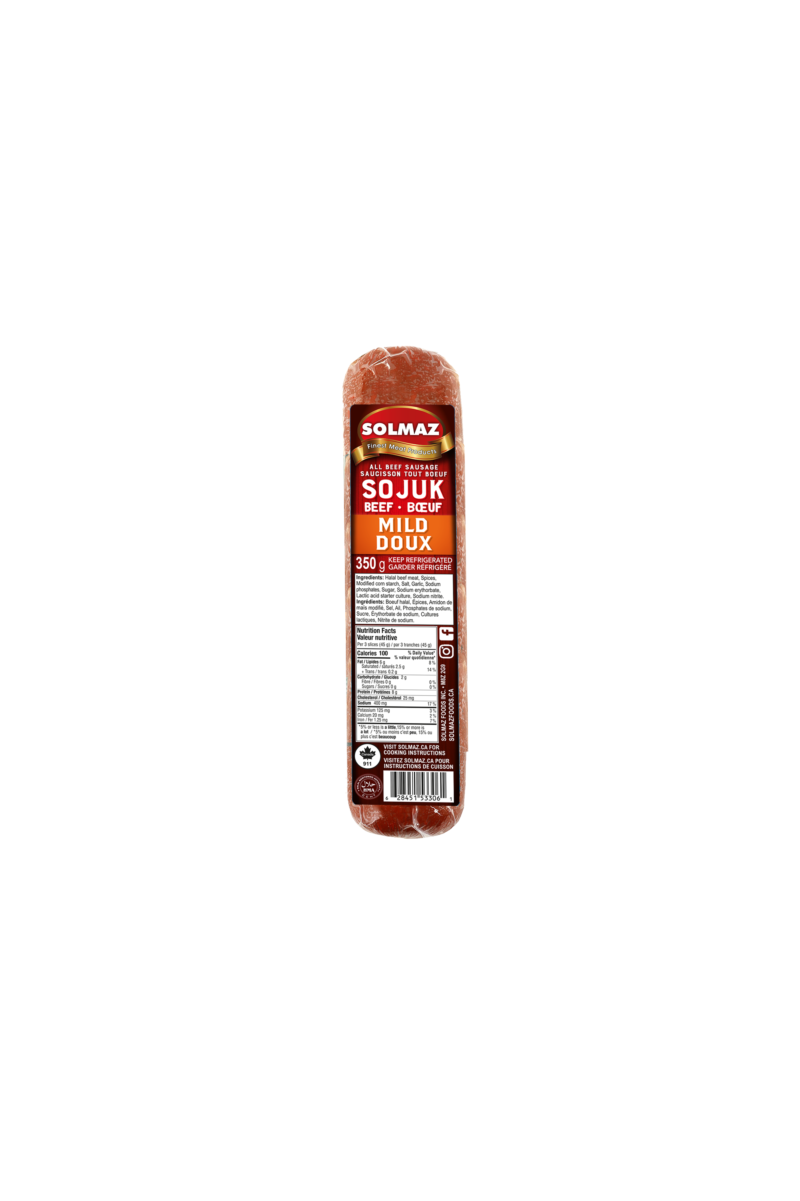 SOLMAZ BATON SOJUK MILD CHUB 350g