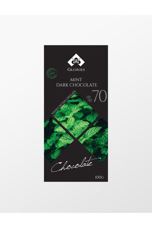 GLORIES MINT %70 DARK CHOCOLATE 100g