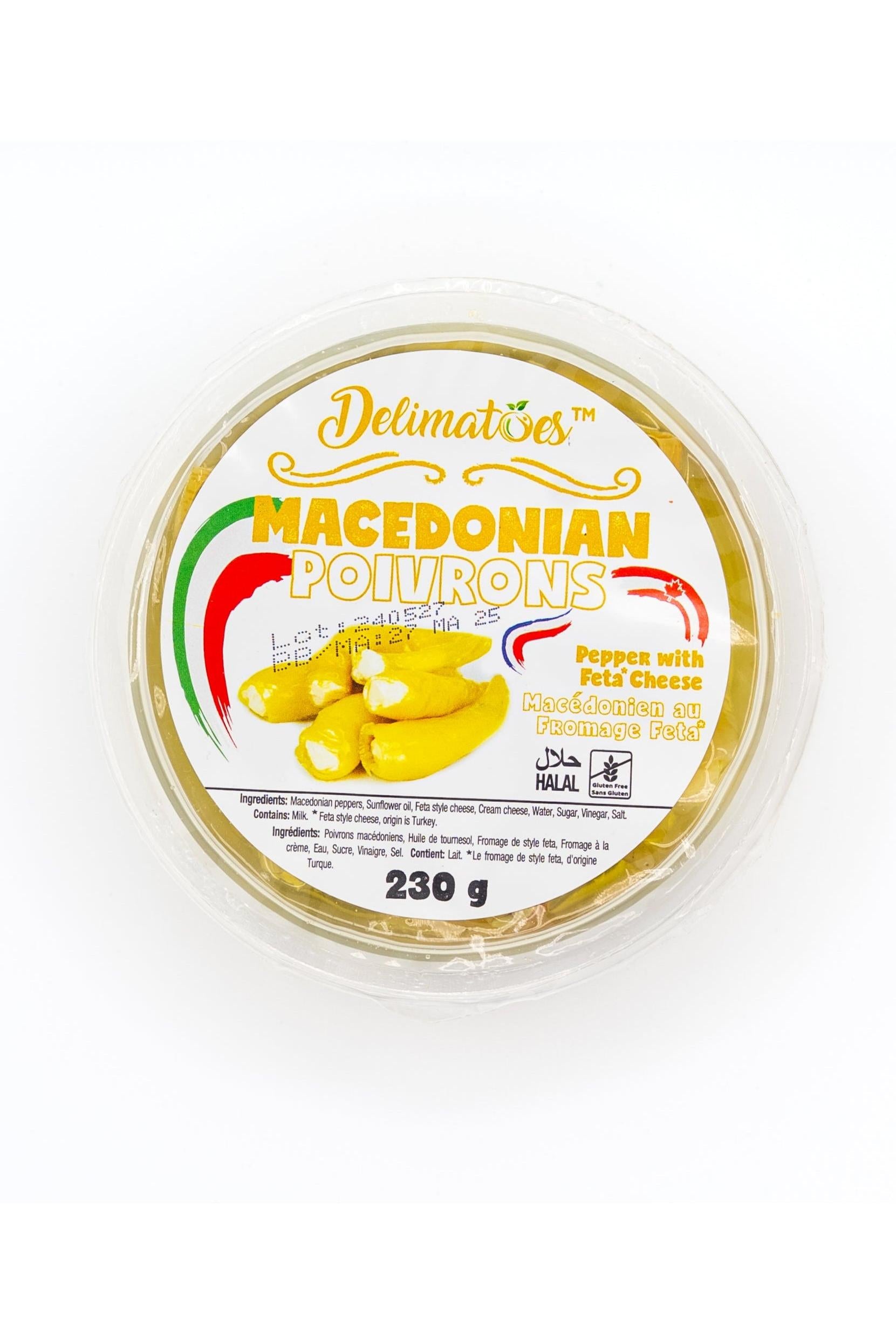 DELIMATOES MACEDONIAN PEPPER CHEESE STUFFED 230g
