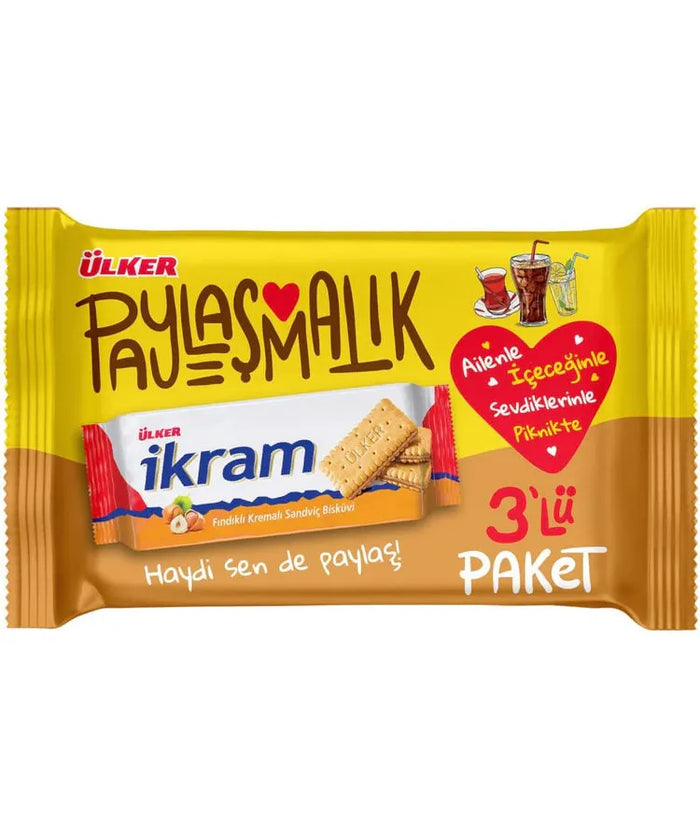 ULKER IKRAM FINDIKLI HAZELNUT 3 LU PACK 252gr